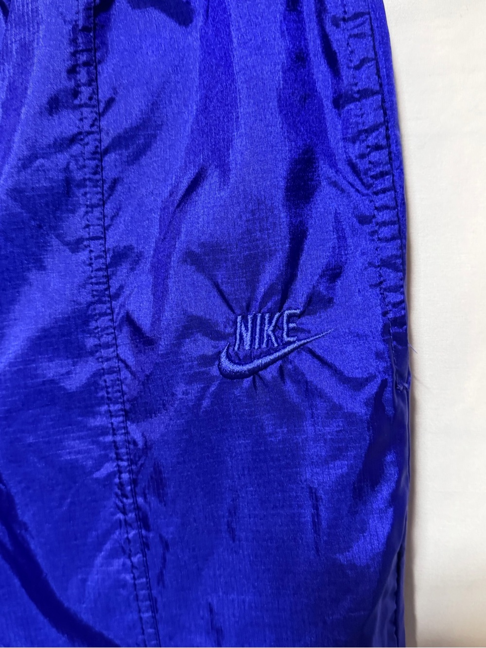 Vintage Nike Blue/Purple Nylon Track Pants XL 90s Y2K Windbreaker Pants - Picture 5 of 12